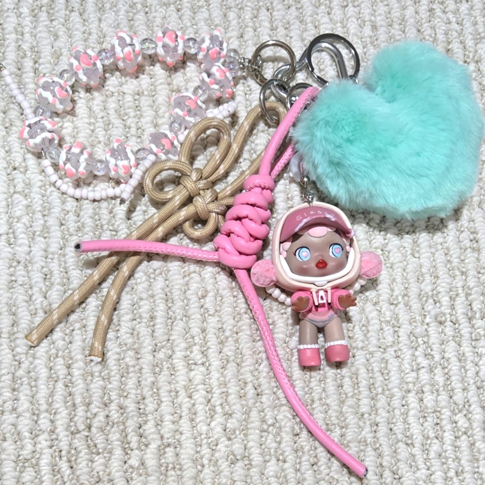 Skullpanda Hypepanda Series Pink Girl Bagcharm